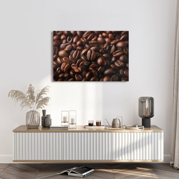 Quadro su tela – Chicchi di caffè in dettaglio