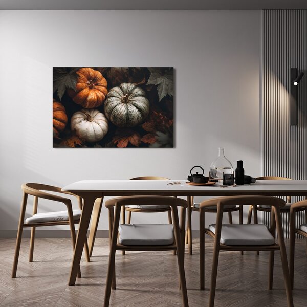 Quadro su tela – Zucche colorate autunnali