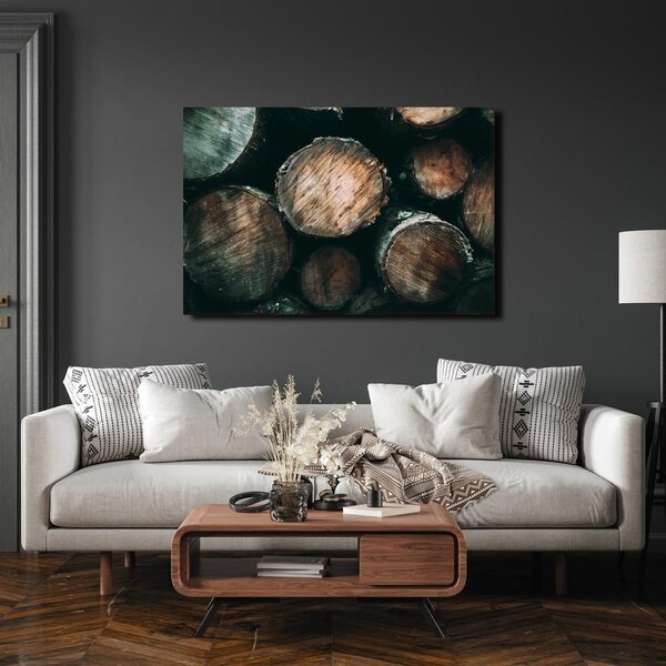 Quadro su tela – Tronchi di legno da vicino