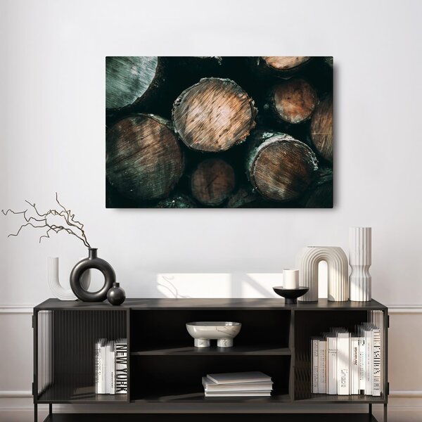 Quadro su tela – Tronchi di legno da vicino