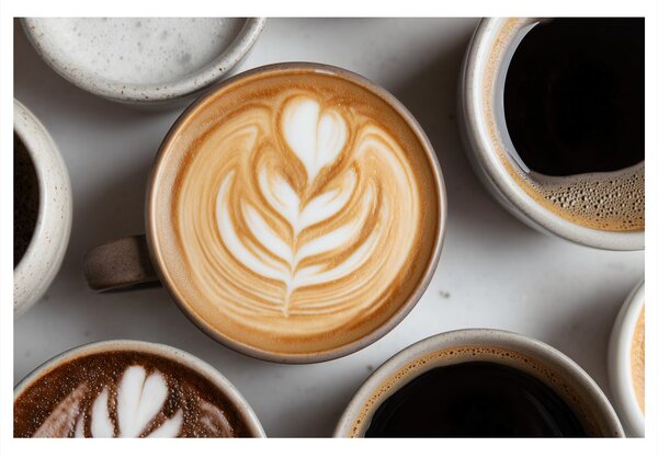 Quadro su tela – Arte del caffè nella tazza