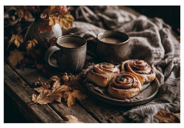 Quadro su tela – Hygge autunnale con caffè