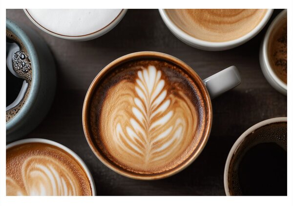 Quadro su tela – Arte del caffè con latte