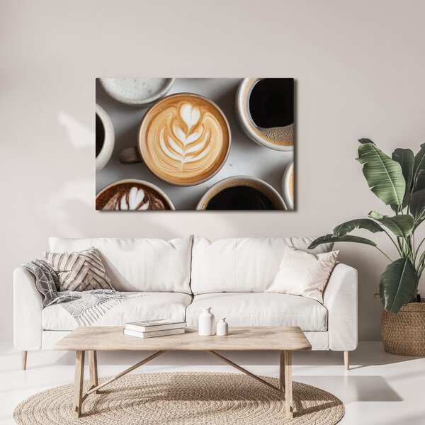 Quadro su tela – Arte del caffè nella tazza