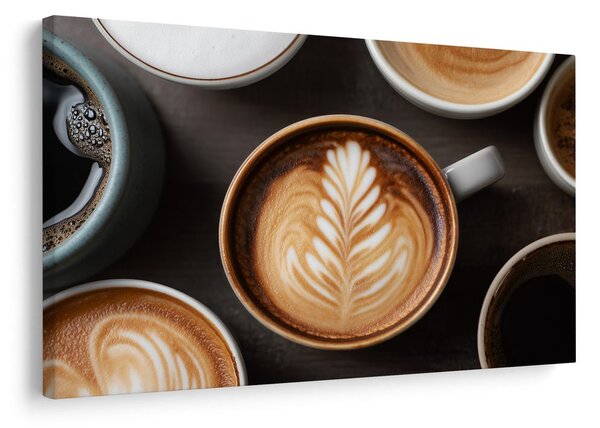 Quadro su tela – Arte del caffè con latte