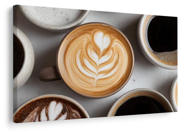 Quadro su tela – Arte del caffè nella tazza