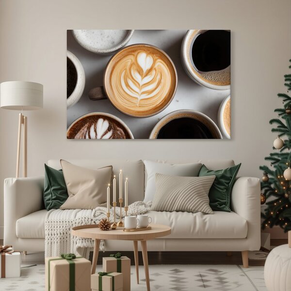 Quadro su tela – Arte del caffè nella tazza