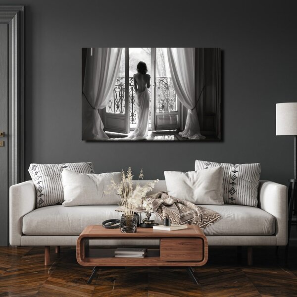 Quadro su tela – Momento di quiete sul balcone