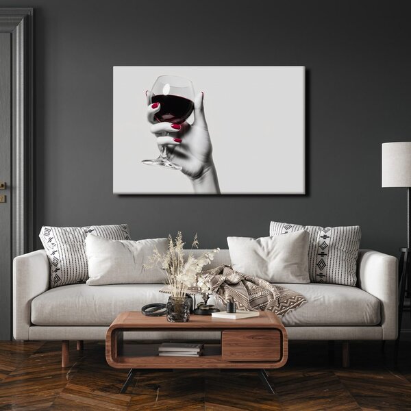 Quadro su tela – Eleganza del vino rosso