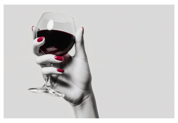 Quadro su tela – Eleganza del vino rosso