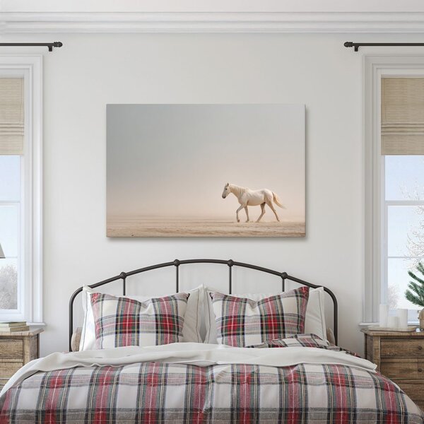 Quadro su tela – Cavallo bianco nel deserto