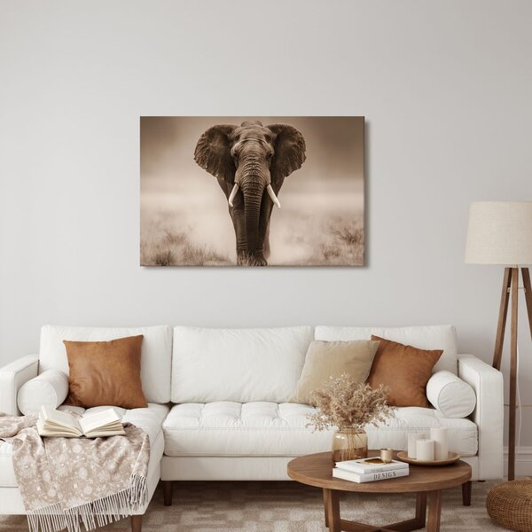 Quadro su tela – Maestoso elefante nella savana