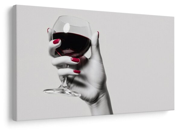 Quadro su tela – Eleganza del vino rosso