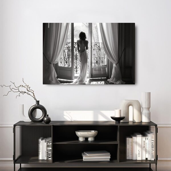 Quadro su tela – Momento di quiete sul balcone