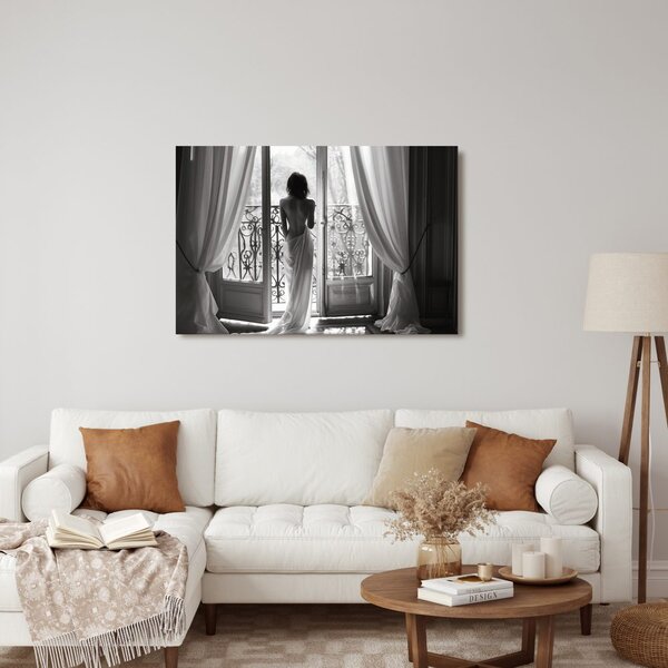 Quadro su tela – Momento di quiete sul balcone