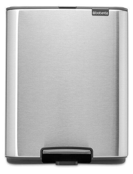 Cestino per la spazzatura color argento opaco in acciaio con pedale 12 l Bo – Brabantia