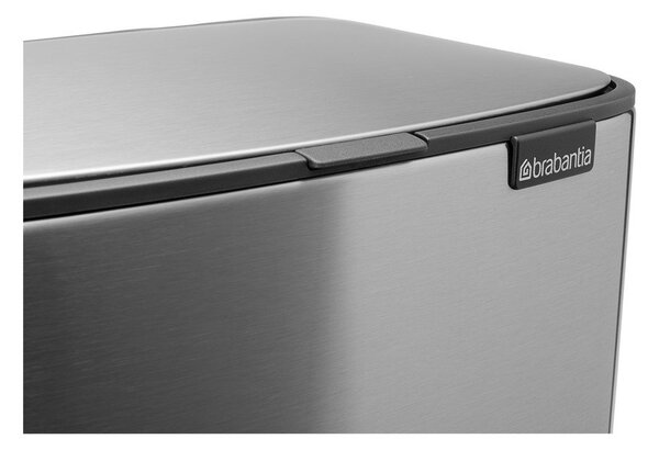 Cestino per la spazzatura color argento opaco in acciaio con pedale 12 l Bo – Brabantia