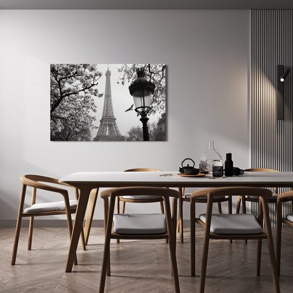 Quadro su tela – Parigi nella foschia invernale