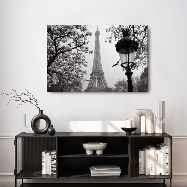 Quadro su tela – Parigi nella foschia invernale