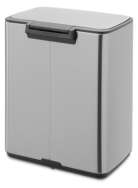 Cestino per la spazzatura color argento opaco in acciaio con pedale 12 l Bo – Brabantia