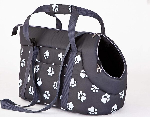 Borsa da trasporto per cani -20x42x22 cm- morbida imbottita, lavabile, con maniglia di trasporto