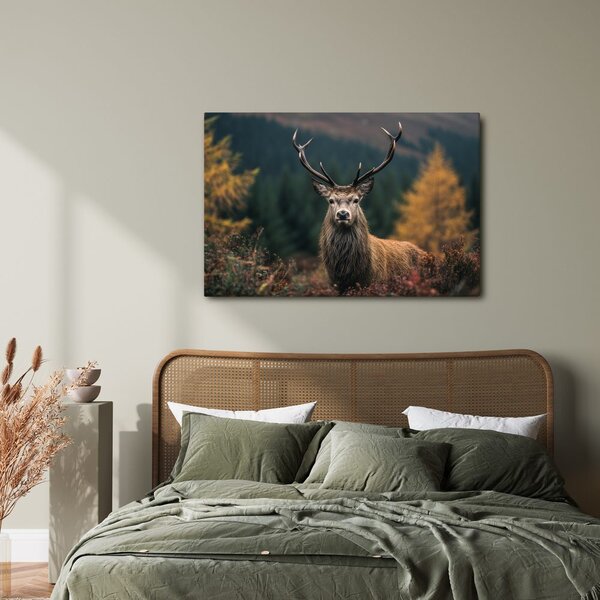 Quadro su tela – Maestoso cervo nel bosco