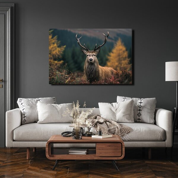 Quadro su tela – Maestoso cervo nel bosco