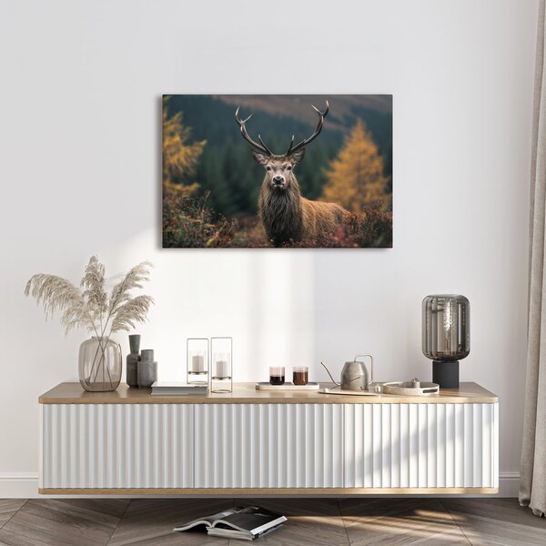 Quadro su tela – Maestoso cervo nel bosco