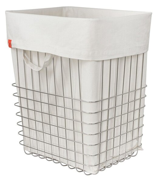 Cesta per il bucato argentata in metallo 64 l Store-It – Mette Ditmer Denmark