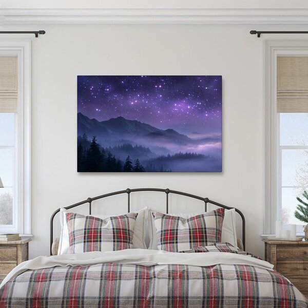 Quadro su tela – Notte stellata sopra le montagne