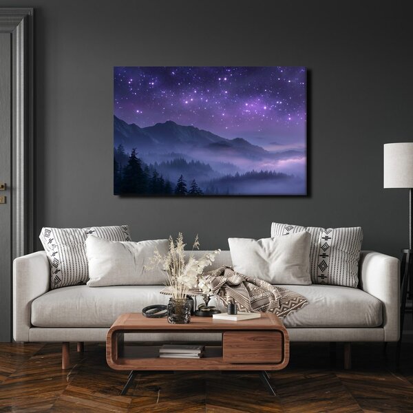 Quadro su tela – Notte stellata sopra le montagne