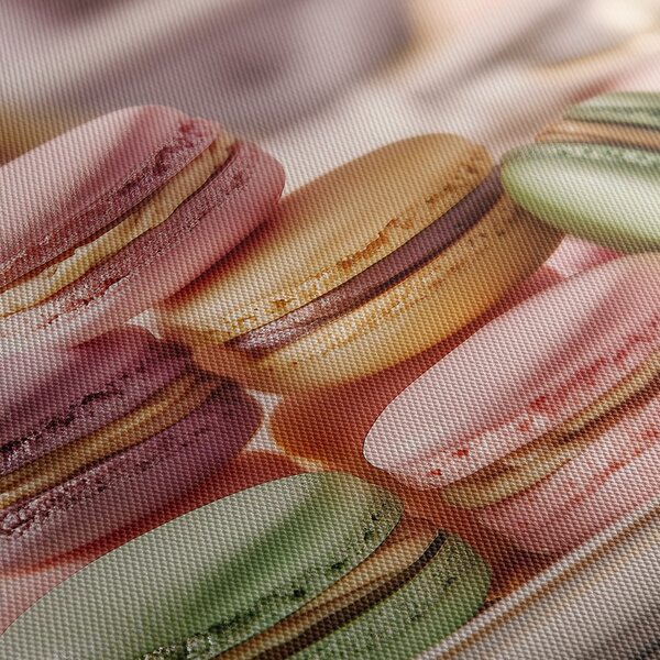 Quadro su tela – Macarons pastello su piatto
