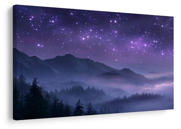 Quadro su tela – Notte stellata sopra le montagne