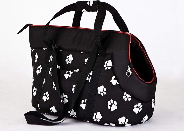 Borsa da trasporto per cani -20x42x22 cm- morbida imbottita, lavabile, con maniglia di trasporto