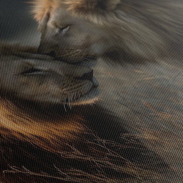 Quadro su tela – Leoni nella savana africana