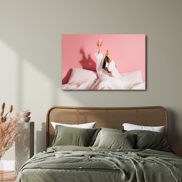Quadro su tela – Relax in tonalità rosa