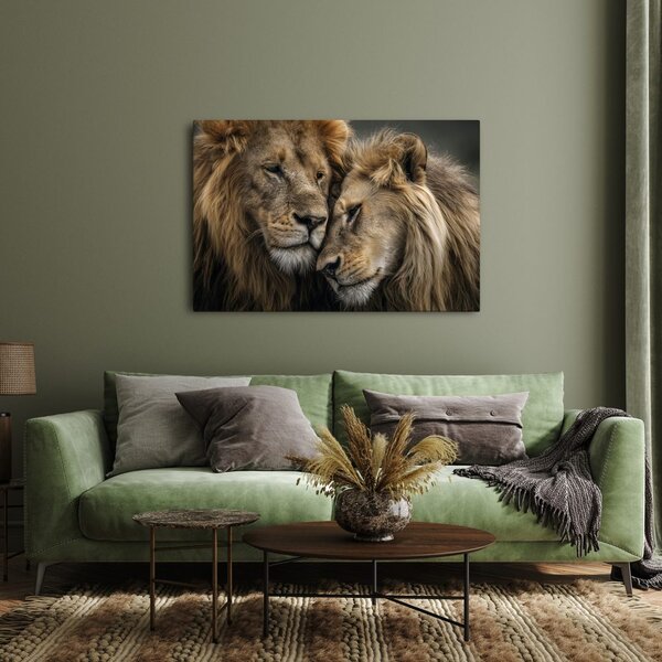 Quadro su tela – Amore leonino nella natura selvaggia