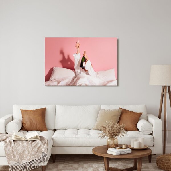 Quadro su tela – Relax in tonalità rosa