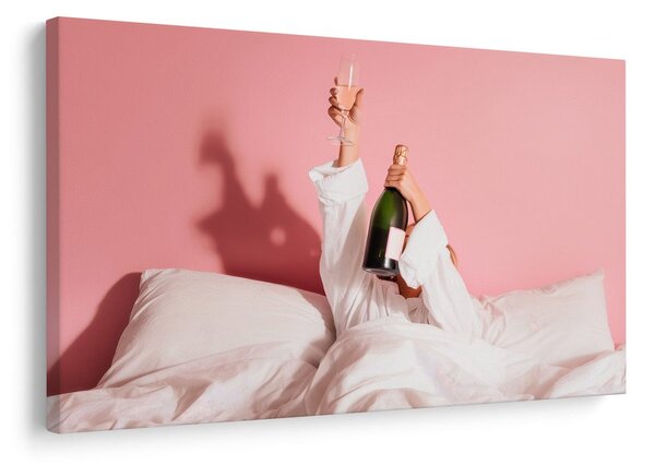 Quadro su tela – Relax in tonalità rosa