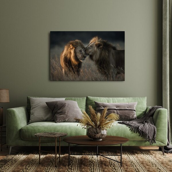 Quadro su tela – Leoni nella savana africana