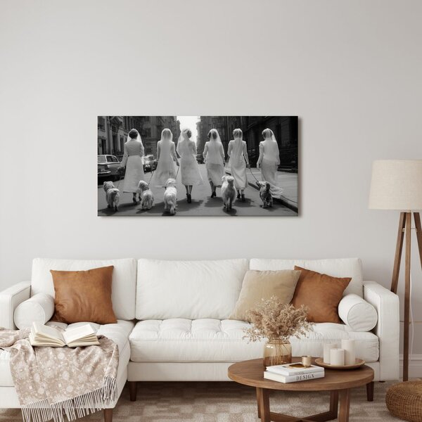 Quadro su tela – Elegante passeggiata in città