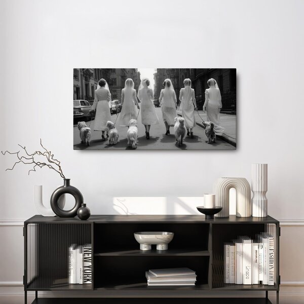 Quadro su tela – Elegante passeggiata in città