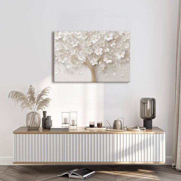 Quadro su tela – Delicato albero della vita floreale