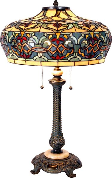 Lampada da tavolo Tiffany Clayre & Eef Ø 47x71 cm Vetro blu