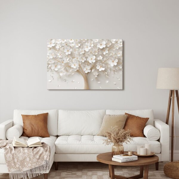 Quadro su tela – Delicato albero della vita floreale