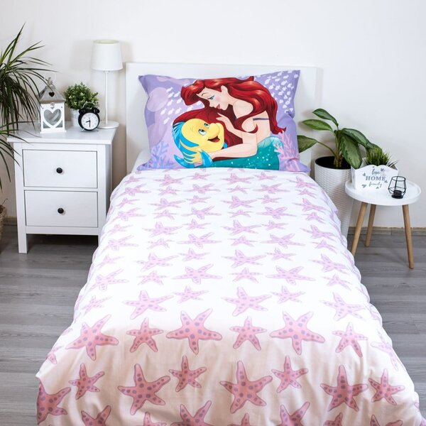 Set copripiumino e federa da bambini in cotone per letto singolo 140x200 cm Ariela "Pink" – Jerry Fabrics