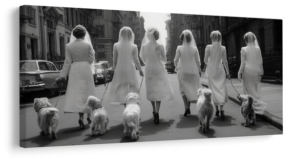 Quadro su tela – Elegante passeggiata in città