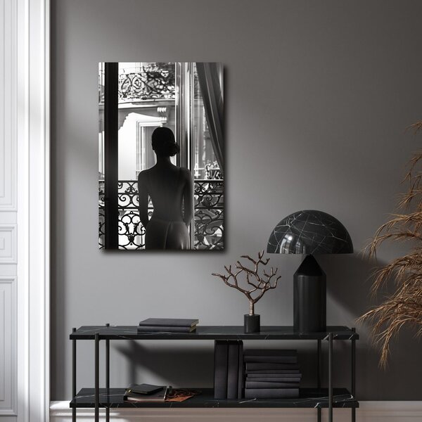 Quadro su tela – Sagoma alla finestra