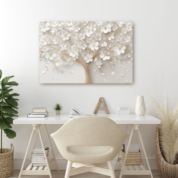 Quadro su tela – Delicato albero della vita floreale