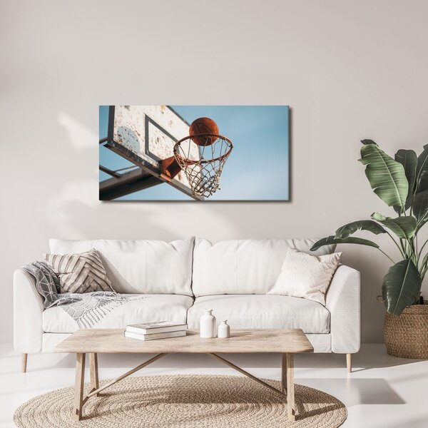 Quadro su tela – Palla nel canestro da basket